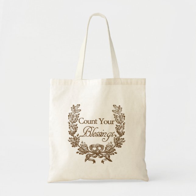 Bolsa Tote Conte suas bençãos (Frente)