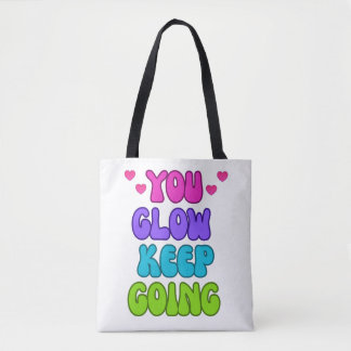 Bolsa Tote Continua a brilhar - Design brilhante e inspirador