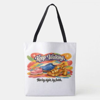 BOLSA TOTE CONTINUE CAMINHANDO – NÃO PELA VISÃO PELA FÉ