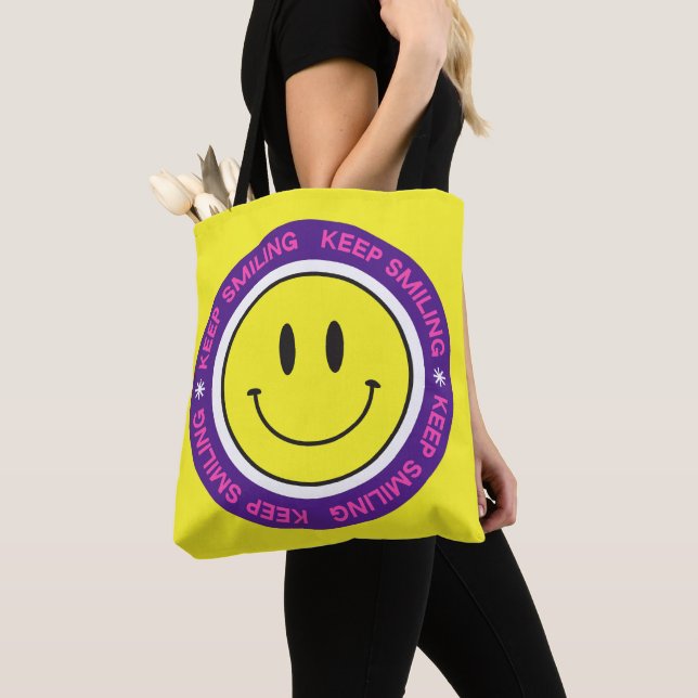 Bolsa Tote Continue sorrindo (Close Up)