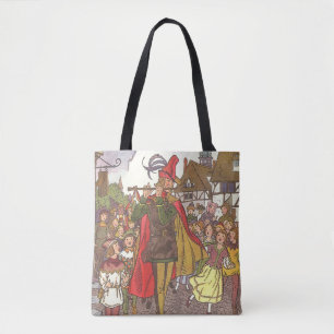 Bolsa Tote Conto de Fadas Clássico Flautista Mágico de Hameli