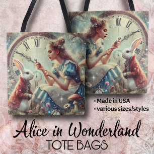 Bolsa Tote Conto de Fadas Vintage Alice no País das Maravilha