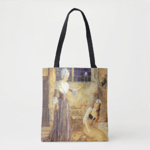 Bolsa Tote Conto de Fadas Vintage Cinderela com Fada Madrinha