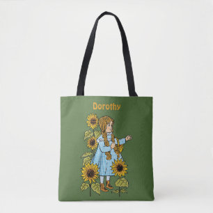 Bolsa Tote Conto de Fadas Vintage do Mágico de Oz Girassóis D
