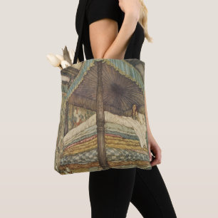 Bolsa Tote Conto de Fadas Vintage, Princesa e Ervilha, Edmund