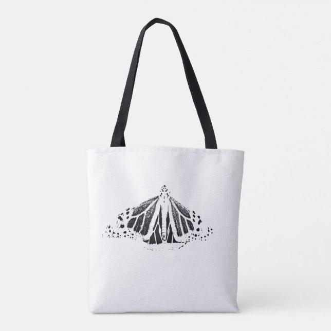 Bolsa Tote Contorno da borboleta monarca (Verso)