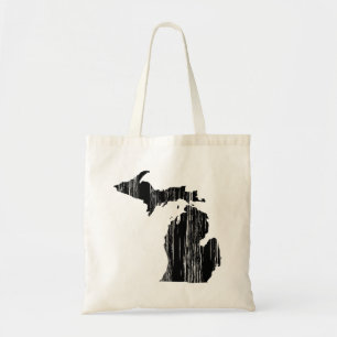 Bolsa Tote Contorno do estado de Michigan em apuros