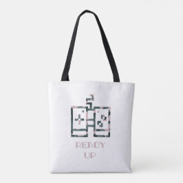 Bolsa Tote Controle de Jogo Camuflado Rosa Ready Up Gamer