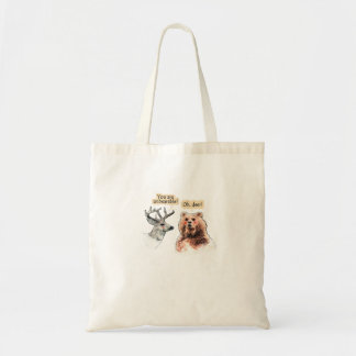 Bolsa Tote Conversa Entre Urso E Veado Divertida V
