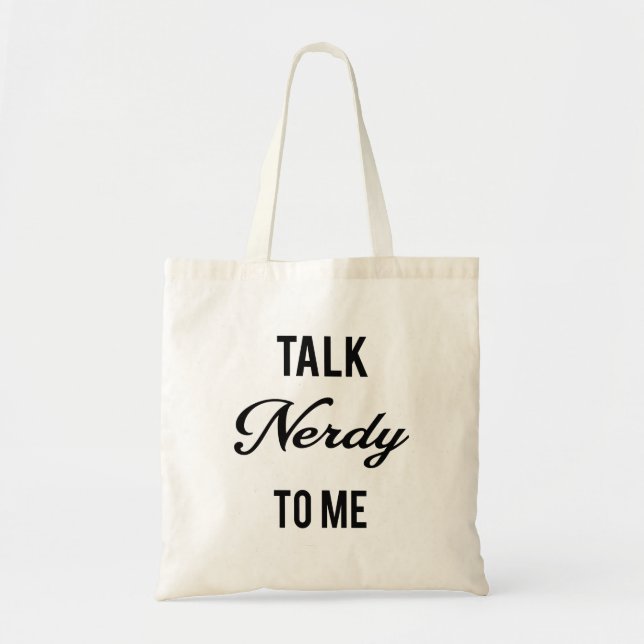 Bolsa Tote Conversa Nerdy a mim (Frente)