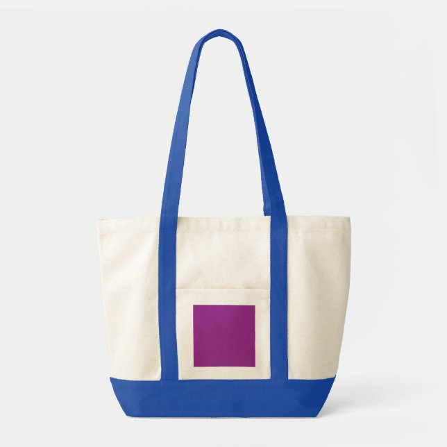Bolsa Tote Convite de Casamento Magenta Ousado com Estilo Min (Frente)