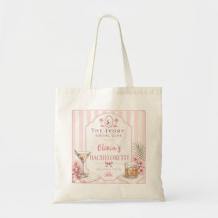 Bolsa Tote Convite de despedida de solteira rosa Lux personal