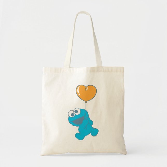Bolsa Tote Cookie Monster Heart Balloon (Frente)