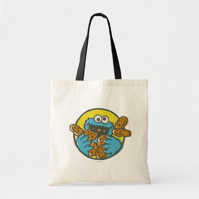 Bolsa Tote Cookie Monster Retrô (Frente)