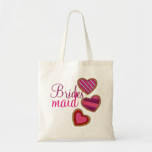 Bolsa Tote Cookies de Casamento de Coração Rosa