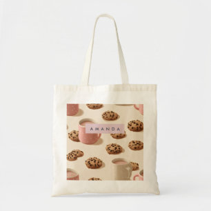 Bolsa Tote Cookies e Leite de Pastel Cuta Personalizados