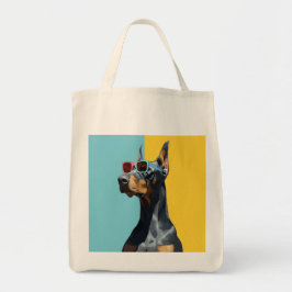 Bolsa Tote Cool Doberman with sunglasses