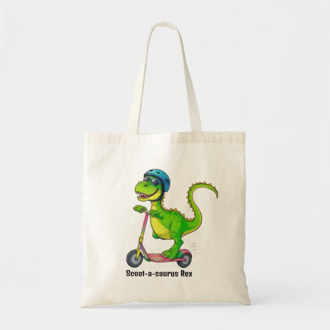 Bolsa Tote Cool Green Dinosaur (Frente)