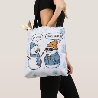 Bolsa Tote Cool Snowman Friends