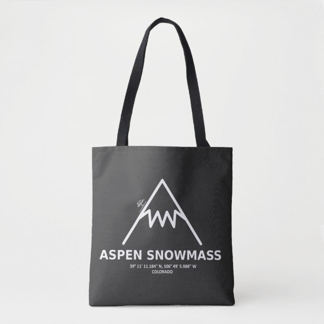 Bolsa Tote Coordenadas Aspen Snowmass Colorado (Frente)