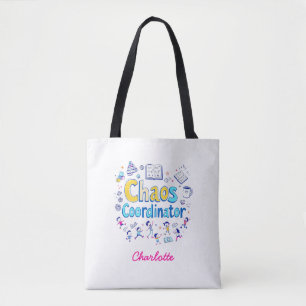 Bolsa Tote Coordenador de caos Engraçado Mãe Vida Persona