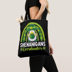 Bolsa Tote Coordenador de Travessuras Gnomos Dia de São Patrí
