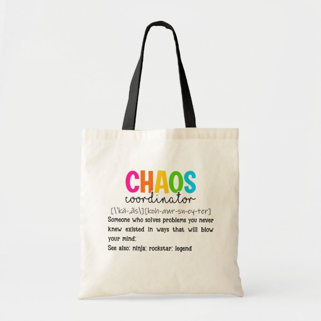 Bolsa Tote Coordenador Do Caos De Volta À Escola (Frente)