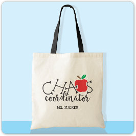 Bolsa Tote Coordenador do Caos Professora Maçã Fofa