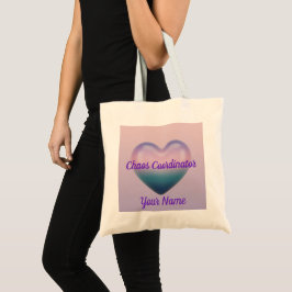 Bolsa Tote Coordenadora de Caos MAMÃE Coração Floral Roxo