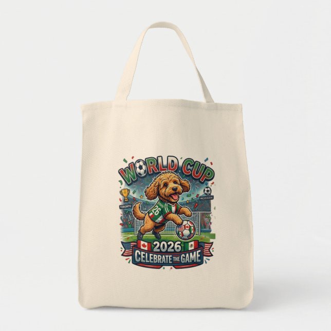 Bolsa Tote Copa do Mundo Cockapoo 2026 (Frente)