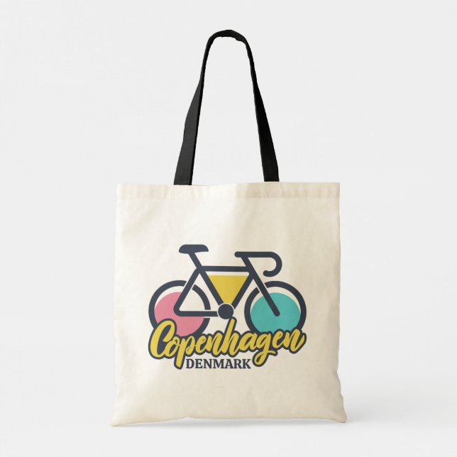 Bolsa Tote Copenhagen Denmark Cycling (Verso)