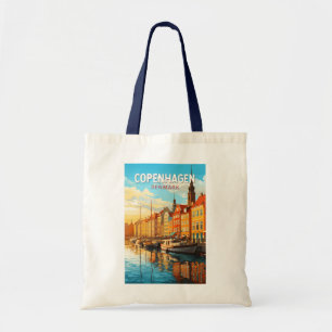 Bolsa Tote Copenhagen Denmark Viagem Art Vintage