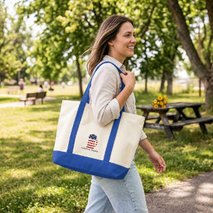 Bolsa Tote Copo de Cerveja da Bandeira Americana de 4 de Julh