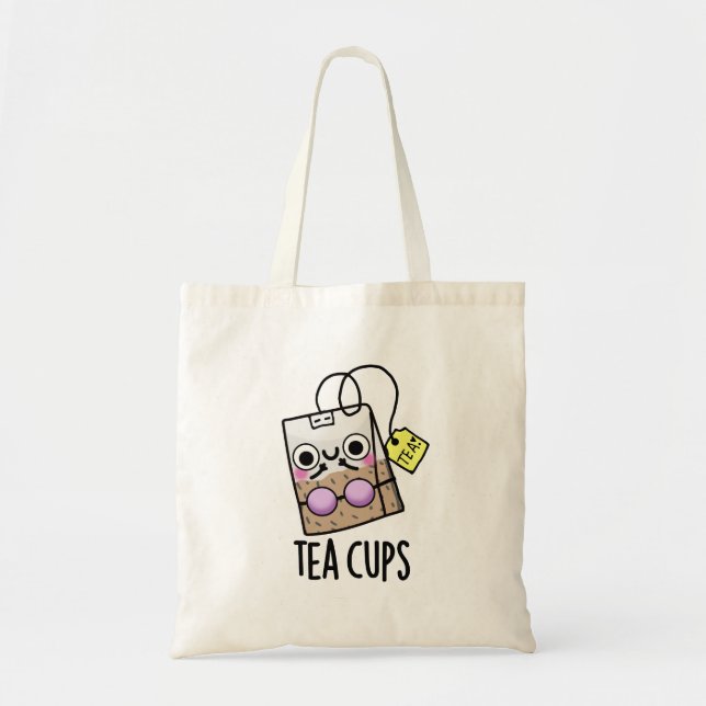 Bolsa Tote Copo de Chá Piadas de Sutiã Engraçadas (Frente)