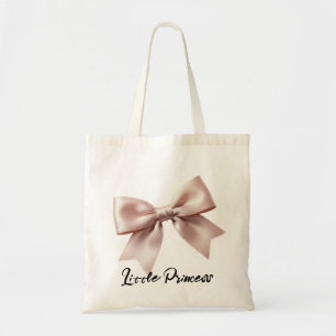 Bolsa Tote Coquete Minimalista Arco de Fita Rosa Personalizad