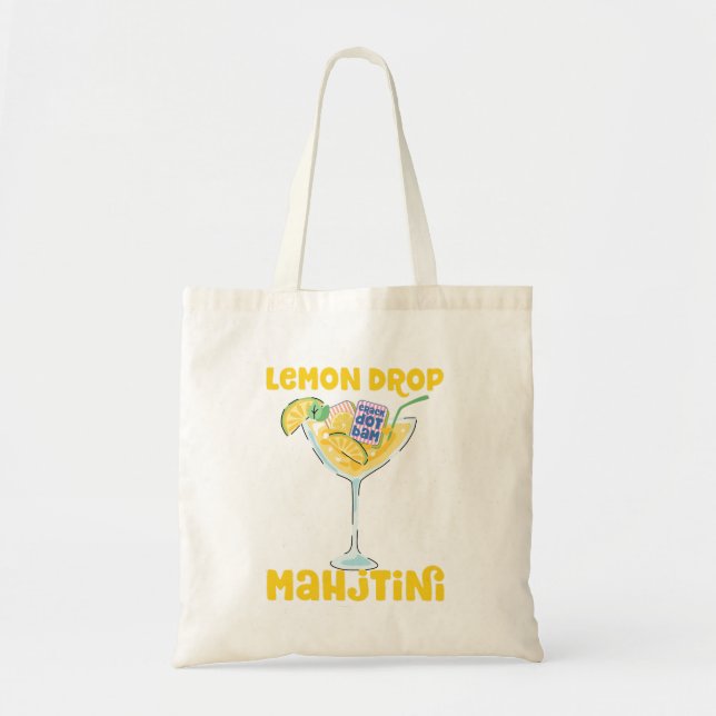 Bolsa Tote Coquetel Martini Lemon Drop Mahjong (Frente)