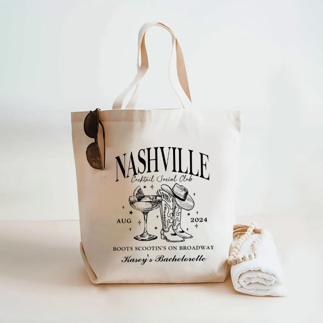 Bolsa Tote Coquetel Nashville Bachelorette Rodeo Personalizad (Criador carregado)