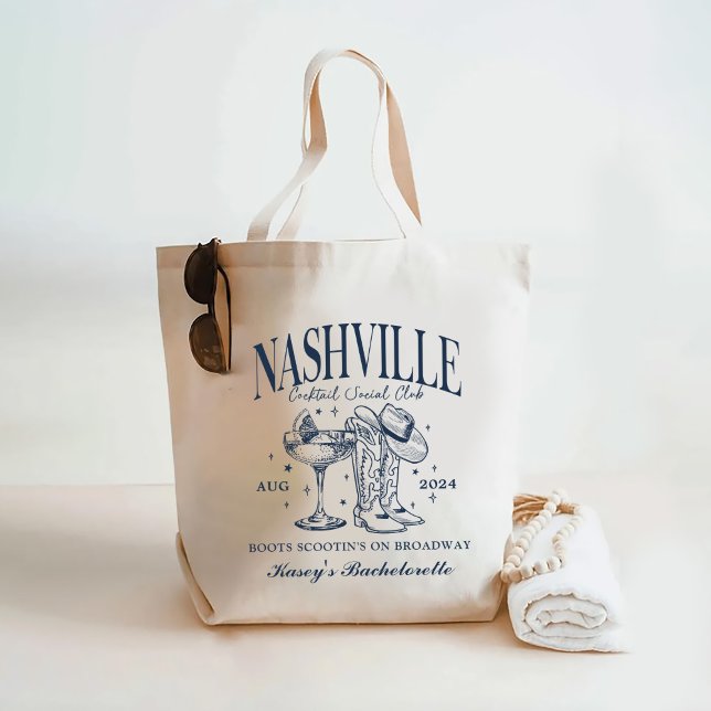 Bolsa Tote Coquetel Nashville Bachelorette Rodeo Personalizad (Criador carregado)