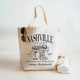 Bolsa Tote Coquetel Nashville Bachelorette Rodeo Personalizad