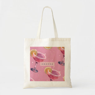 Bolsa Tote Coquetel Rosa Glamour Brilho Personalizado