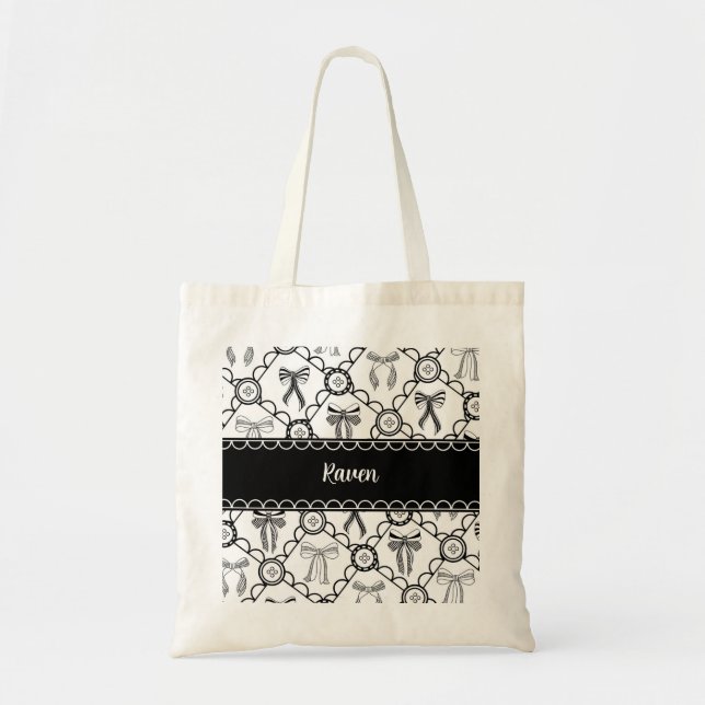 Bolsa Tote Coquette Maroon Bow (Frente)