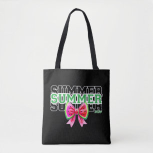 Bolsa Tote Coquette Melancia Laço Verão 2026 Universitário