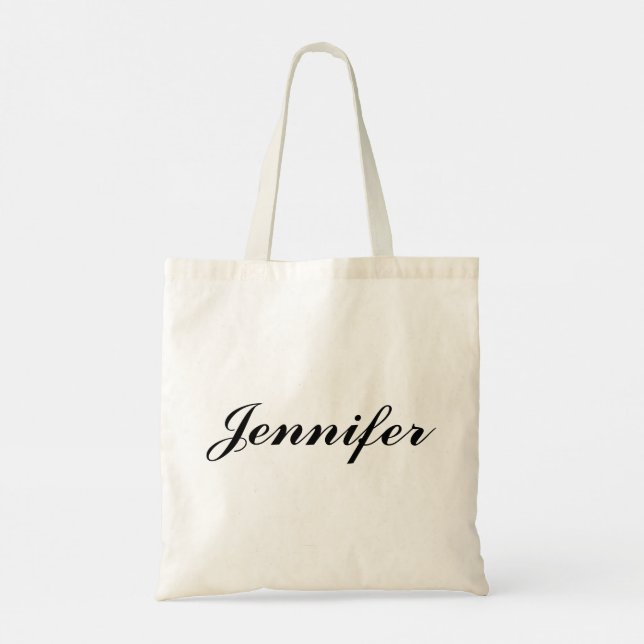 Bolsa Tote Coquette Modern Personalizar Nome Chic Bridesmaid (Verso)