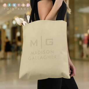 Bolsa Tote Cor Amarela Creme Banana Pastel Luz Suave Sólida