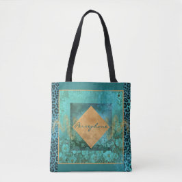 Bolsa Tote Cor aqua verde-veridiana branca