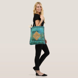 Bolsa Tote Cor aqua verde-veridiana branca