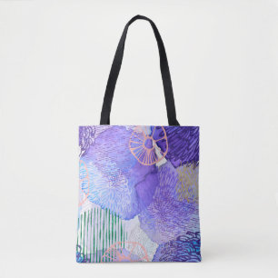 Bolsa Tote cor d água de fundo abstrato