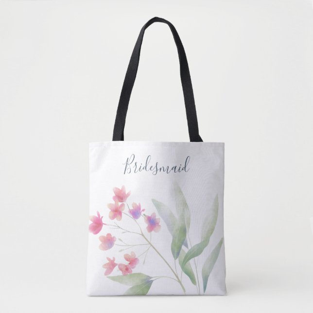 Bolsa Tote Cor da Água Plumeria (Frente)