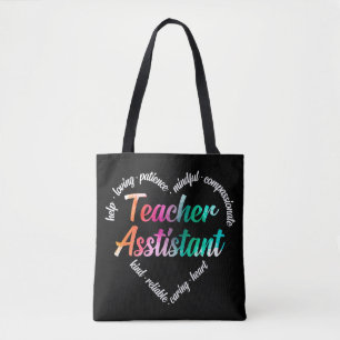 Bolsa Tote Cor da Nuvem do Coração do Assistente de Profess