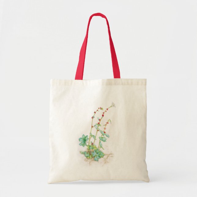 Bolsa Tote Cor d'água da planta de saxifragem (Frente)